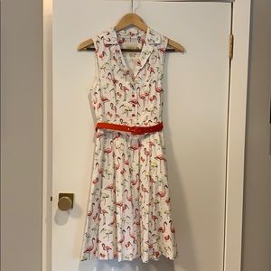 ModCloth flamingo shirt dress